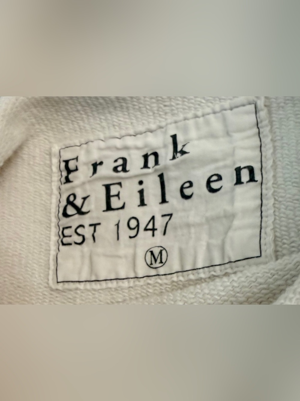 NWOT Frank and Eileen EFFIE triple fleece in antique white size medium - Picture 3 of 5